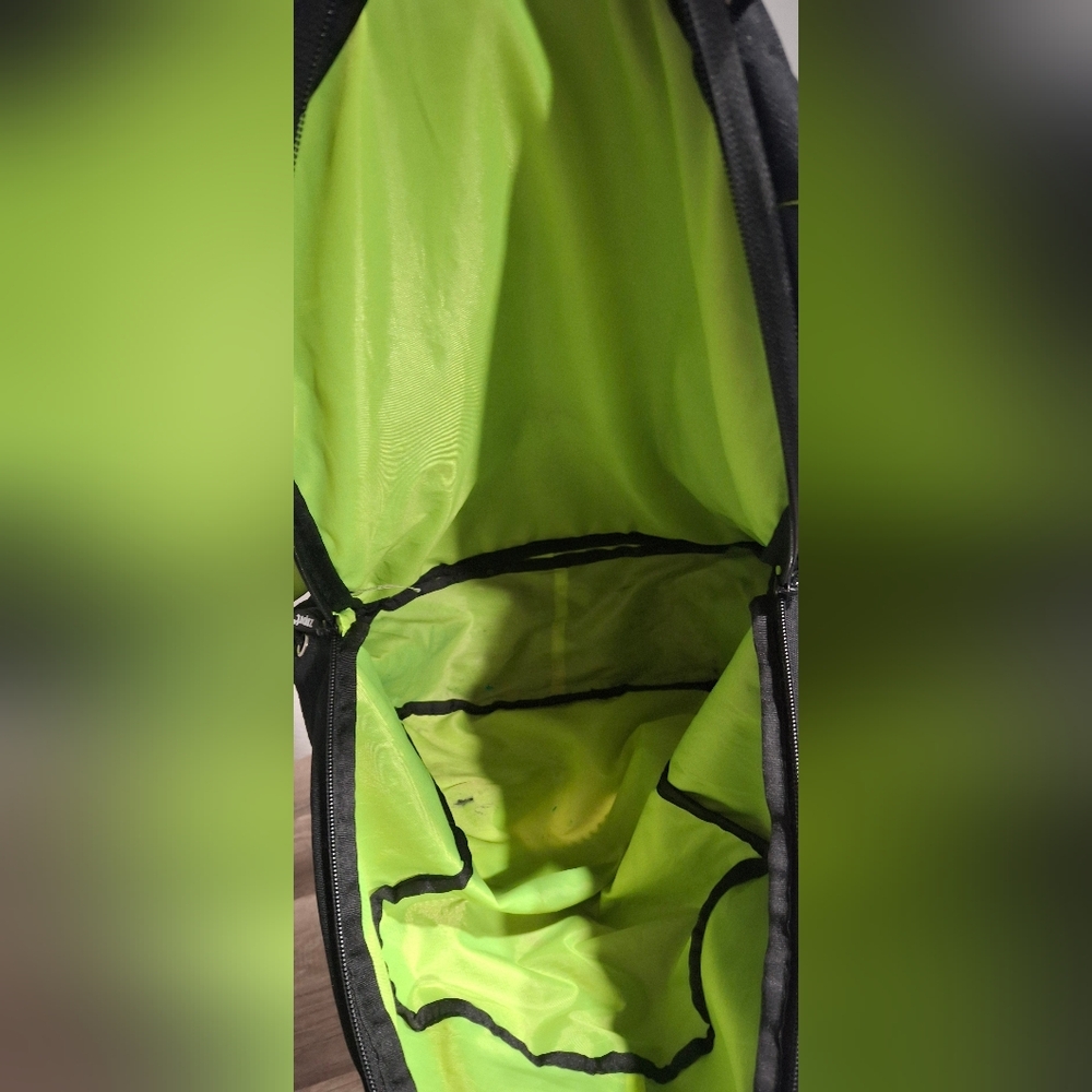 Black and Neon Green Backpack - Picture 4 of 7